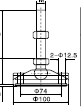 Articulated Foot M10x100 Steel - Complete foot - Accessories - OnEquip